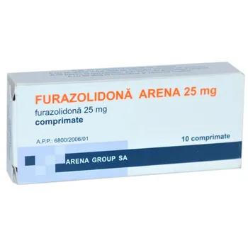 Medicamente fara reteta (OTC) - FURAZOLIDONA 25 MG * 10 CPR ARENA, farmacom.ro