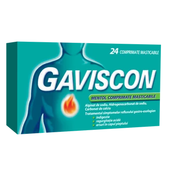 Medicamente fara reteta (OTC) - GAVISCON MENTOL * 24 CPR MAST RECKIT, farmacom.ro
