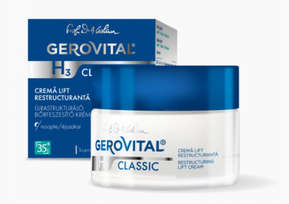 Ingrijirea tenului - GEROVITAL H3 CLASSIC CREMA LIFT RESTRUCTURANTA DE NOAPTE, 50 ML 2820, farmacom.ro