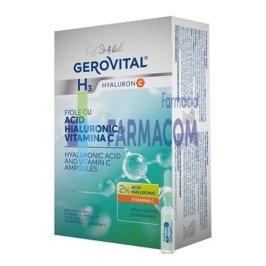 Ingrijirea tenului - GH3 HYALURON C FIOLE ACID HIALURONIC+VITAMINA C 10X2ML 4910, farmacom.ro