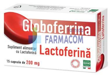 Suplimente alimentare - Globoferrina, 200 mg, 15 capsule, Sofar, farmacom.ro