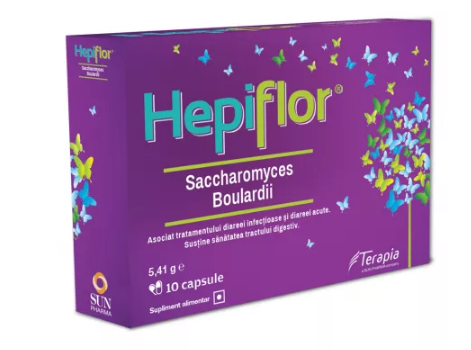 Vitamine si suplimente - HEPIFLOR SACCHAROMYCES BOULARDII 250 MG * 10 CPS, farmacom.ro