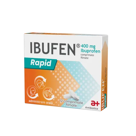 Medicamente OTC - fara reteta - IBUFEN RAPID 400 MG * 12 COMPRIMATE FILMATE, farmacom.ro
