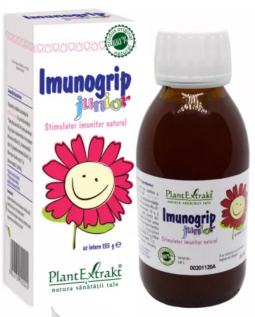 Vitamine si suplimente - Imunogrip Junior, 135 gr, Plant Extrakt, farmacom.ro