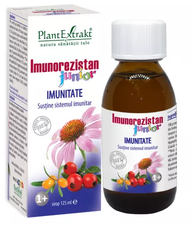 Vitamine si suplimente alimentare pentru copii - Imunorezistan Junior Imunitate, 125 ml, Plant Extrakt, farmacom.ro