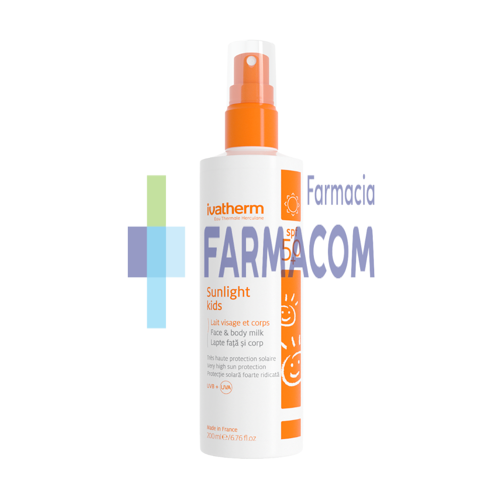 Dermato-Cosmetice - IVATHERM SUNLIGHT KIDS SPF50 * 200 ML 0947, farmacom.ro