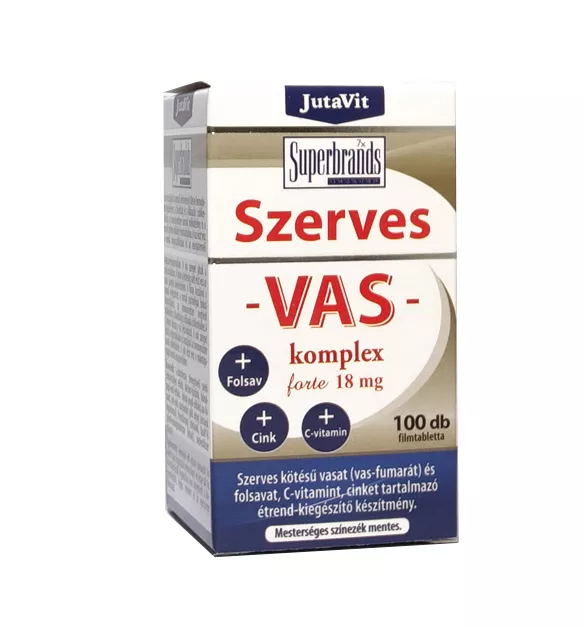 Vitamine si suplimente - JUTAVIT FIER ORGANIC 18 MG+ACID FOLIC+ZINC+VITAMINA C * 100 COMPRIMATE, farmacom.ro