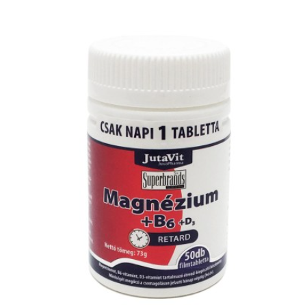 Suplimente, Produse naturiste, Vitamine si Minerale - JUTAVIT MAGNEZIU 250 MG+B6+D3 RETARD * 50 TB, farmacom.ro