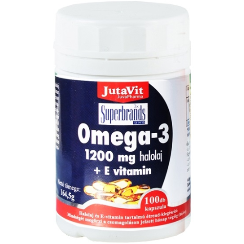 Vitamine si suplimente - JUTAVIT OMEGA 3 ULEI DE PESTE 1200 MG + VITAMINA E * 100 CAPSULE, farmacom.ro