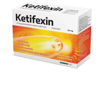 Medicamente fara reteta (OTC) - KETIFEXIN 50 MG * 10 PLIC BICOMPARTIMENTE, GRANULE PENTRU SOLUTIE ORALA, farmacom.ro