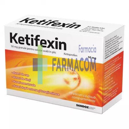 Medicamente fara reteta (OTC) - Ketifexin 10 plicuri X 50 g, Sandoz, farmacom.ro