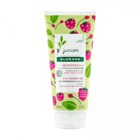 Dermatocosmetice - KLORANE JUNIOR GEL CORP PAR ZMEURA * 200 ML 6760, farmacom.ro
