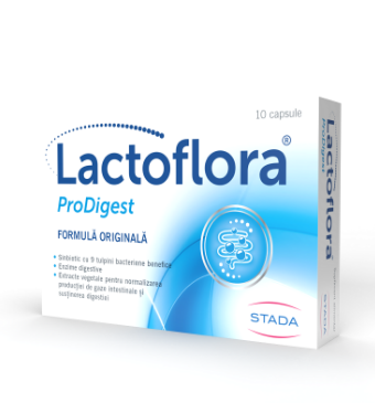 Prebiotice si Probiotice adulti si copii - Lactoflora ProDigest, 10 capsule, Stada, farmacom.ro