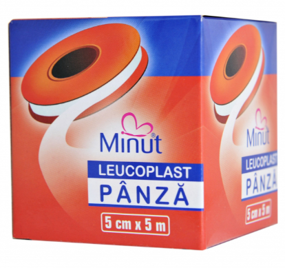 Aparatura si dispozitive medicale - LEUCOPLAST PANZA CU OXID DE ZINC MINUT 5 CM * 5 M, farmacom.ro