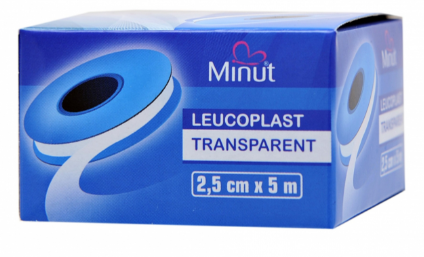 Aparatura si dispozitive medicale - LEUCOPLAST TRANSPARENT MINUT 2.5 CM * 5 M, farmacom.ro