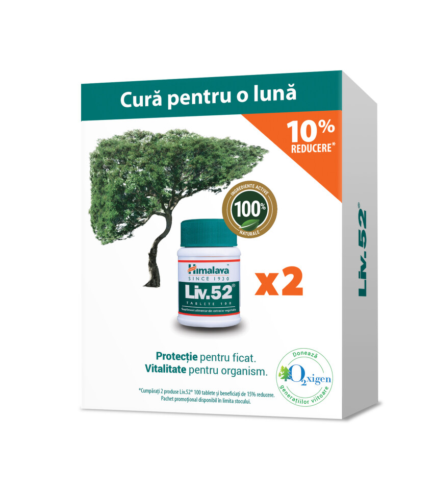 Tulburari digestive, hepatice si biliare - LIV 52 * 100 TB 1+1 10% RED, farmacom.ro