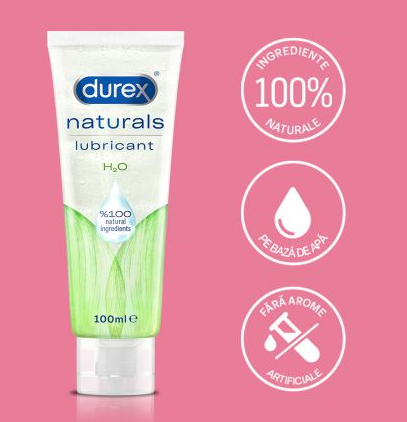 Cuplu si sex - LUBRIFIANT DUREX NATURALS H2O GEL * 100 ML, farmacom.ro