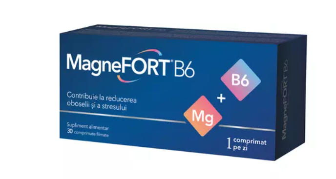 Vitamine si suplimente - MAGNEFORT B6 * 30 CPR BIORFAM, farmacom.ro