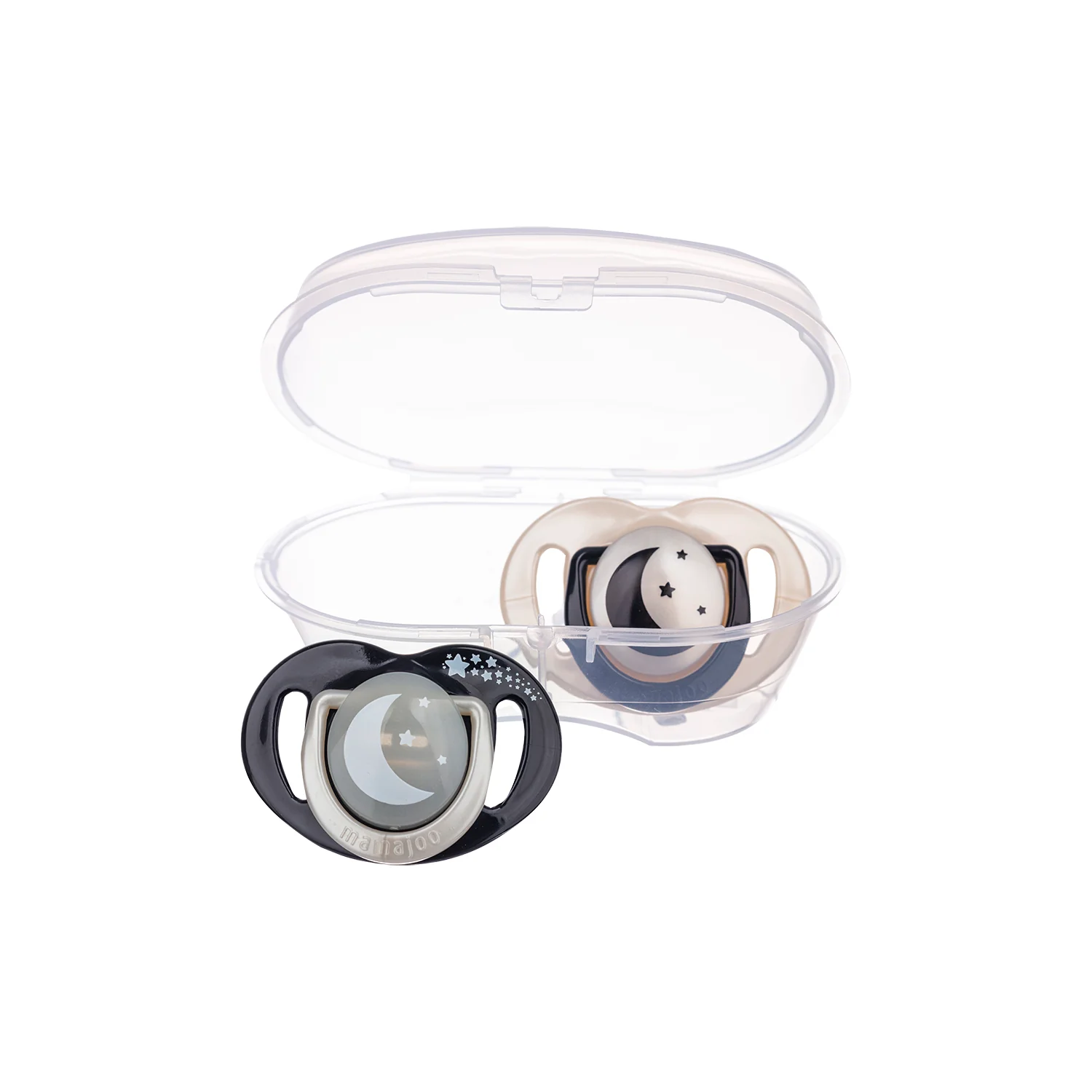 Articole ingrijire bebe - MAMAJOO SUZETE CU DESIGN ORTODONTIC PEARL&BLACK 0+ LUNI*2 BUC MMJ4555, farmacom.ro