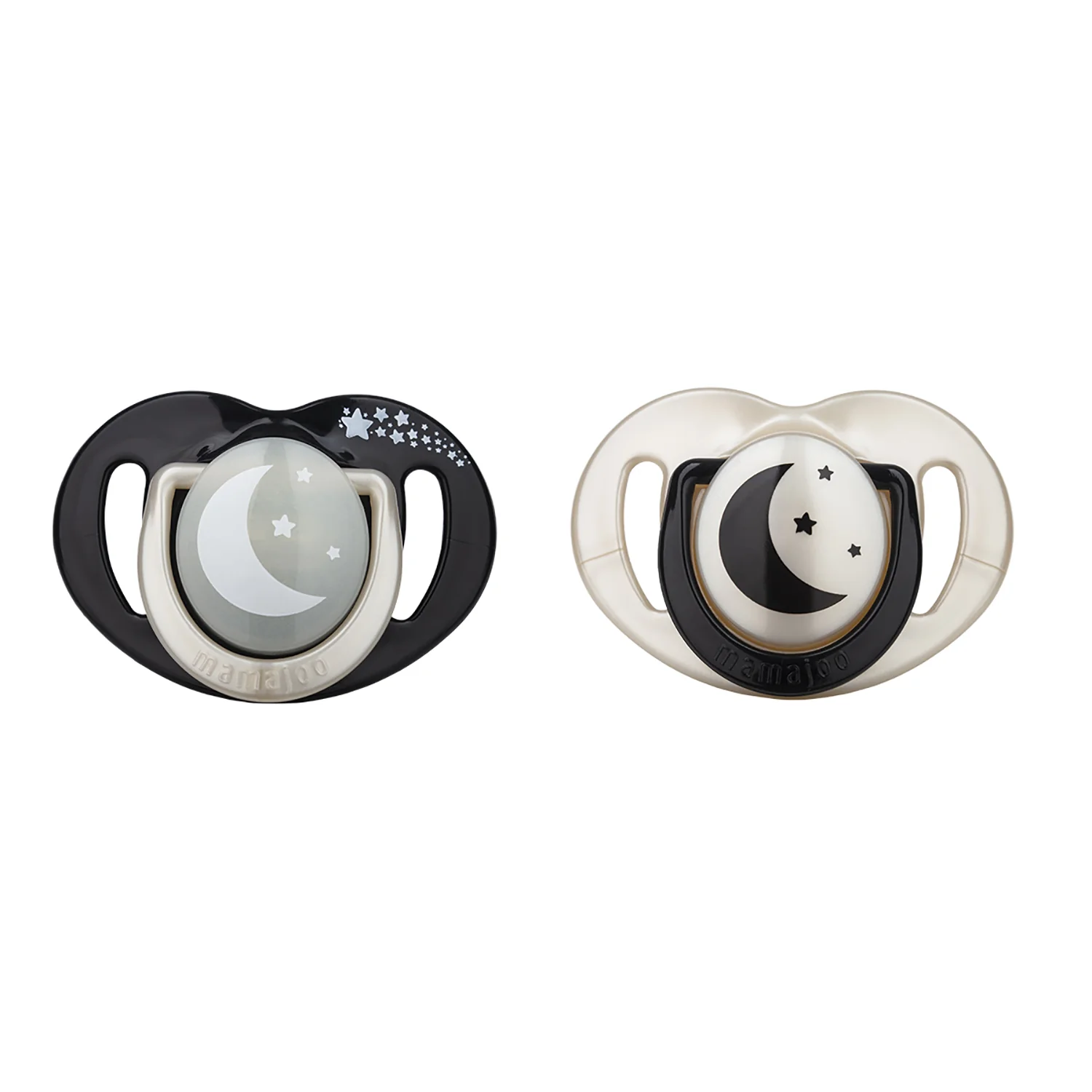 Articole ingrijire bebe - MAMAJOO SUZETE CU DESIGN ORTODONTIC PEARL&BLACK 6+ LUNI*2 BUC MMJ4593, farmacom.ro