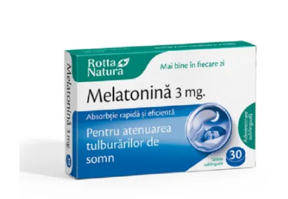 Vitamine si suplimente - MELATONINA 3 MG * 30 TB ROTTA NATURA, farmacom.ro