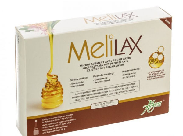 Tulburari digestive, hepatice si biliare - MeliLax Microclisma adulti, 6 bucati X 10 g, Aboca, farmacom.ro