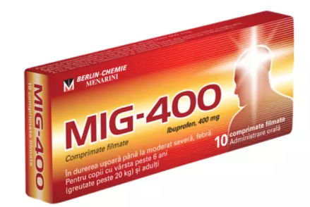 Medicamente fara reteta (OTC) - Mig 400, 10 comprimate, 400 mg, farmacom.ro