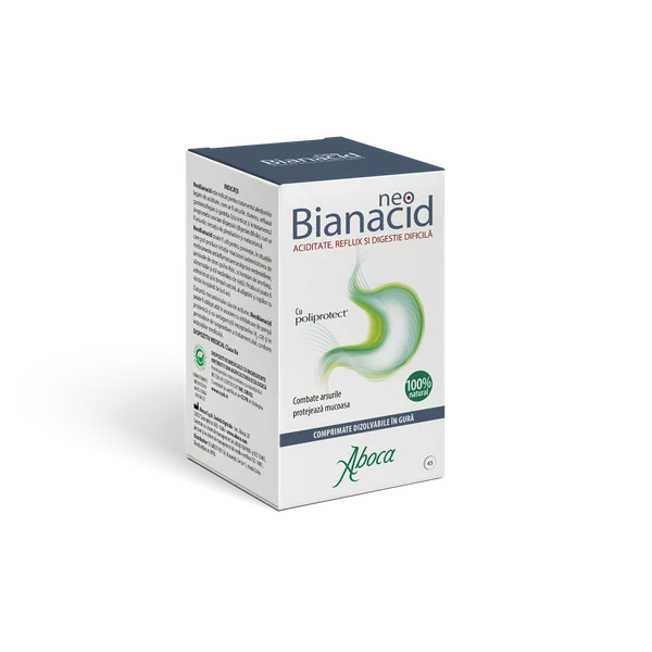 Tulburari digestive, hepatice si biliare - NEOBIANACID ACIDITATE SI REFLUX * 45 COMPRIMATE, farmacom.ro