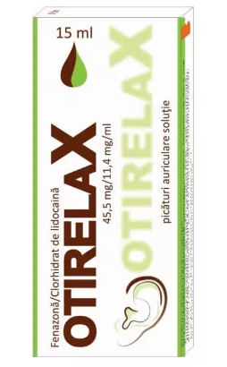 Medicamente fara reteta (OTC) - Otirelax Picaturi Auriculare, 45,5 mg/ml + 11,4 mg/ml, 15 ml, farmacom.ro