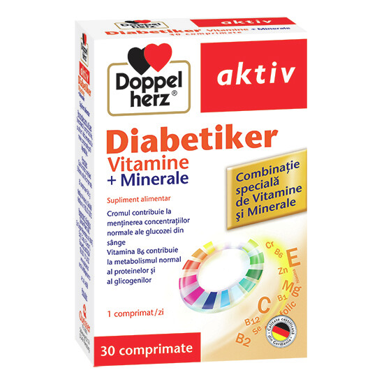 Terapia diabetului - AKTIV VITAMINE+MINERALE PENTRU DIABETICI * 30 CPR DOPPELHERZ, farmacom.ro