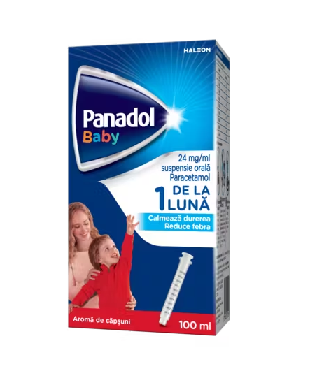 Medicamente fara reteta (OTC) - PANADOL BABY 24 MG/ML SUSPENSIE ORALA * 100 ML, farmacom.ro