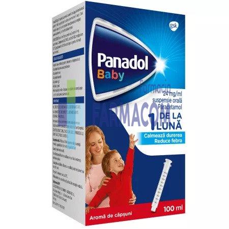 Medicamente fara reteta (OTC) - Panadol Baby & Infant Sirop, 24 mg/ml, 100 ml, GSK, farmacom.ro