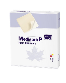Aparatura si dispozitive medicale - PANSAMENT MEDISORB P PLUS ADHESIVE 10 X 10 CM * 5 BUC 854232, farmacom.ro