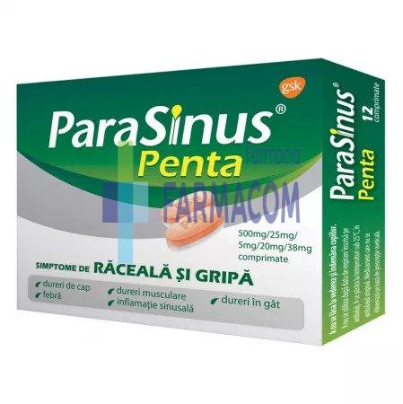 Medicamente fara reteta (OTC) - Parasinus Penta, 12 comprimate, GSK, farmacom.ro