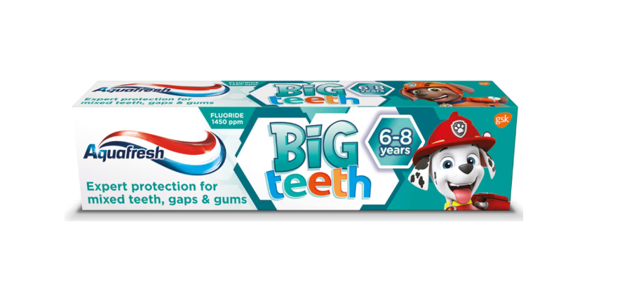 Igiena si ingrijire copii - PASTA DE DINTI AQUAFRESH BIG TEETH 6+ ANI * 50 ML, farmacom.ro