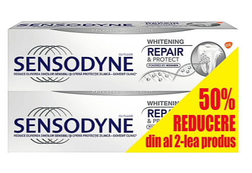 Igiena orala - PASTA DE DINTI SENSODYNE REPAIR & PROTECT WHITENING * 75 ML 1+1 50% REDUCERE LA AL DOILEA PRODUS, farmacom.ro