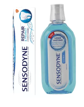 Igiena orala - PASTA DE DINTI SENSODYNE REPAIR & PROTECT * 75 ML+ APA GURA COOL MINT * 500 ML, farmacom.ro