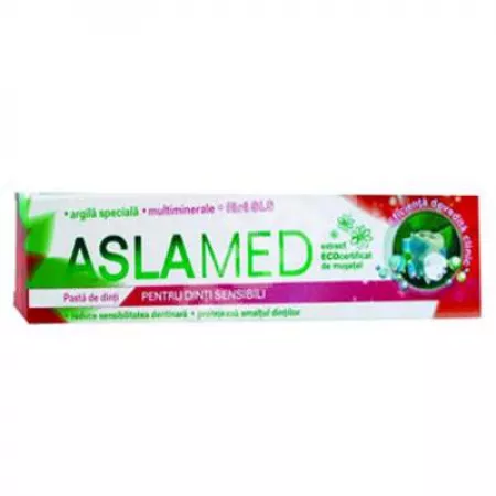 Igiena orala - PASTA DE DINTI ASLAMED DINTI SENSIBILI * 75 ML 30100, farmacom.ro
