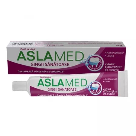Igiena orala - PASTA DE DINTI ASLAMED GINGII SANATOASE * 75 ML 30120, farmacom.ro