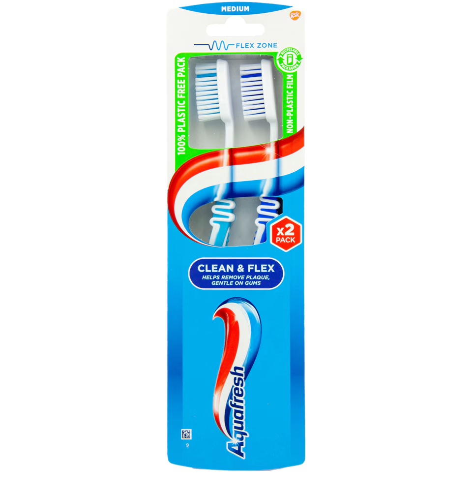 Igiena orala - PERIUTA AQUAFRESH CLEAN&FLEX *2 BUC, farmacom.ro