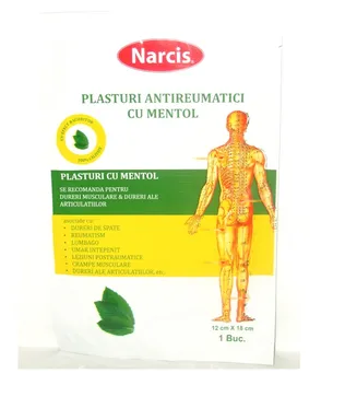 Aparatura si dispozitive medicale - PLASTURE ANTIREUMATIC NARCIS 12CM*18CM * 1 BUC, farmacom.ro