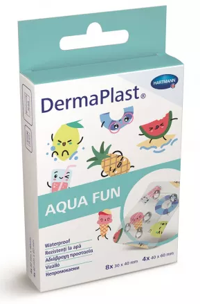 Aparatura si dispozitive medicale - PLASTURI DERMAPLAST AQUA FUN 2 DIMENSIUNI * 12 BUC 535557, farmacom.ro