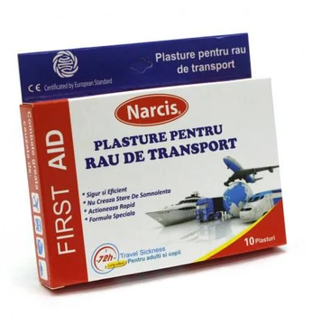 Suplimente alimentare - PLASTURI NARCIS PENTRU RAU DE TRANSPORT * 10 BUC, farmacom.ro