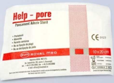 Aparatura si dispozitive medicale - PLAST PANSAMENT ADEZIV HELP 10CM*20CM*1BUC, farmacom.ro