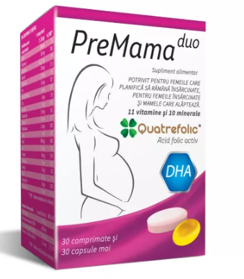 Vitamine si suplimente - PREMAMA DUO * 30 CPR + 30 CPS MOI, farmacom.ro