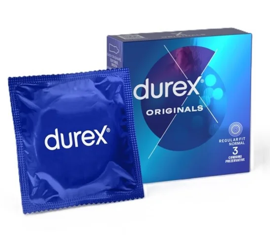 Prezervative/Lubrifianti/Accesorii - PREZERVATIVE DUREX ORIGINALS * 3 BUC NEW, farmacom.ro