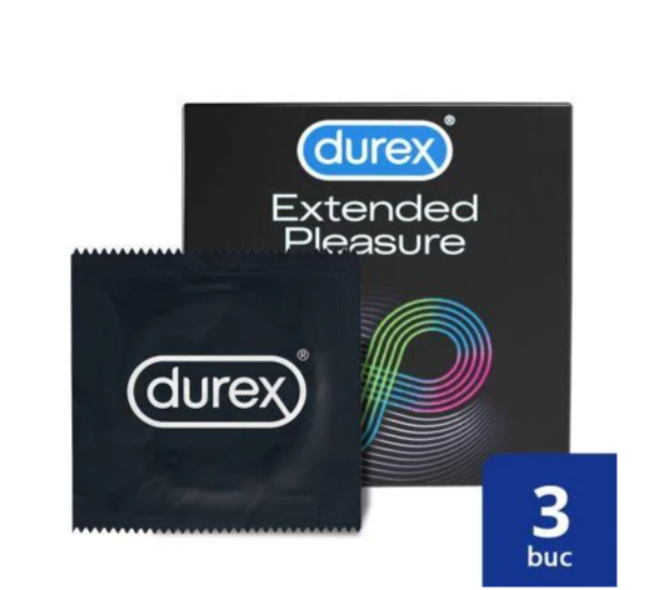 Protectie si lubrifianti - PREZERVATIVE DUREX EXTENDED PLEASURE X3, farmacom.ro