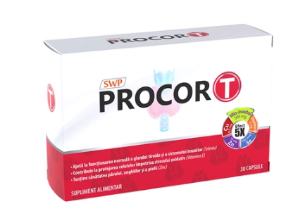 Vitamine si suplimente - Procor T, 30 capsule, Sun Wave Pharma, farmacom.ro
