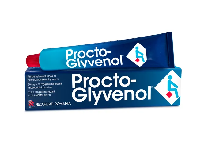 Medicamente fara reteta (OTC) - Procto-Glyvenol crema, 30 gr, Recordati, farmacom.ro