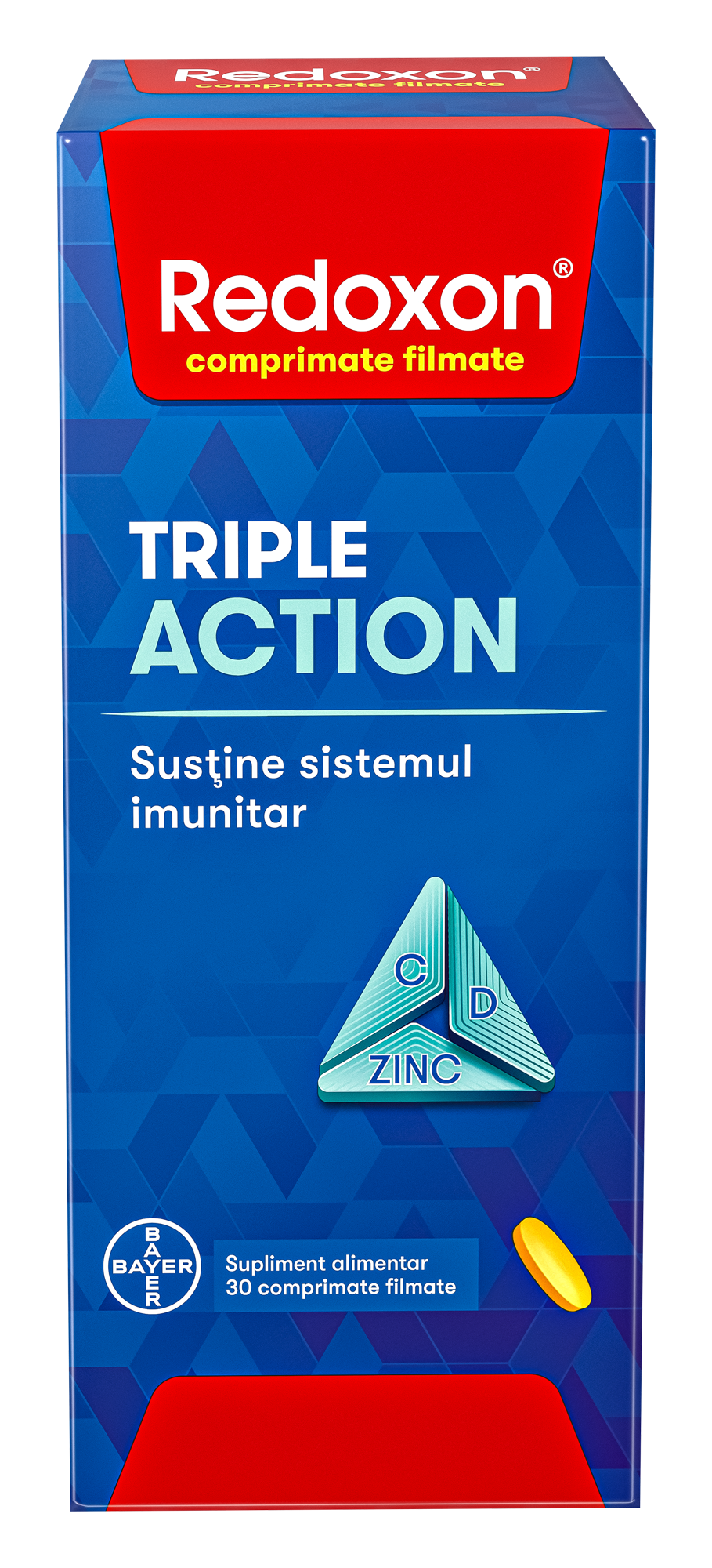 Vitamine si suplimente pentru imunitate - Redoxon Triple Action, 1000 mg, 10 comprimate efervescente, farmacom.ro
